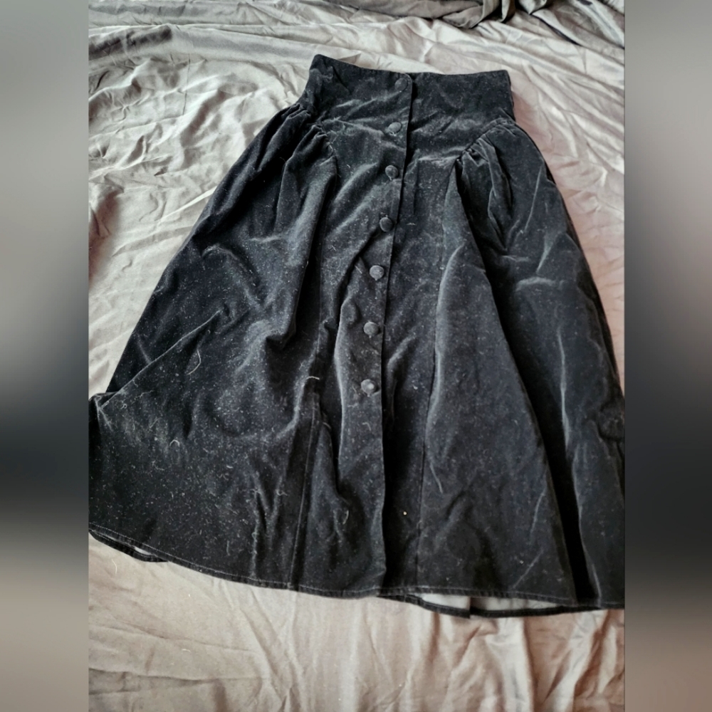 Velvet a line skirt